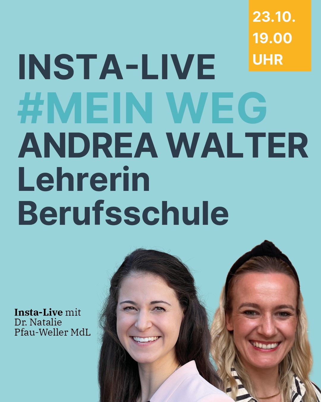 INSTA-LIVE #Mein Weg - Andrea Walter Berufsschullehrerin - Bildung im Fokus