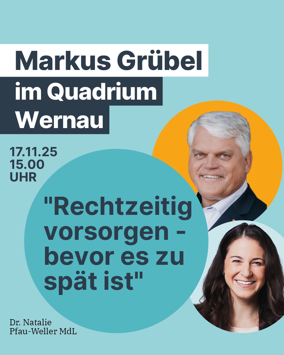 „Rechtzeitig vorsorgen - bevor es zu spät ist!“