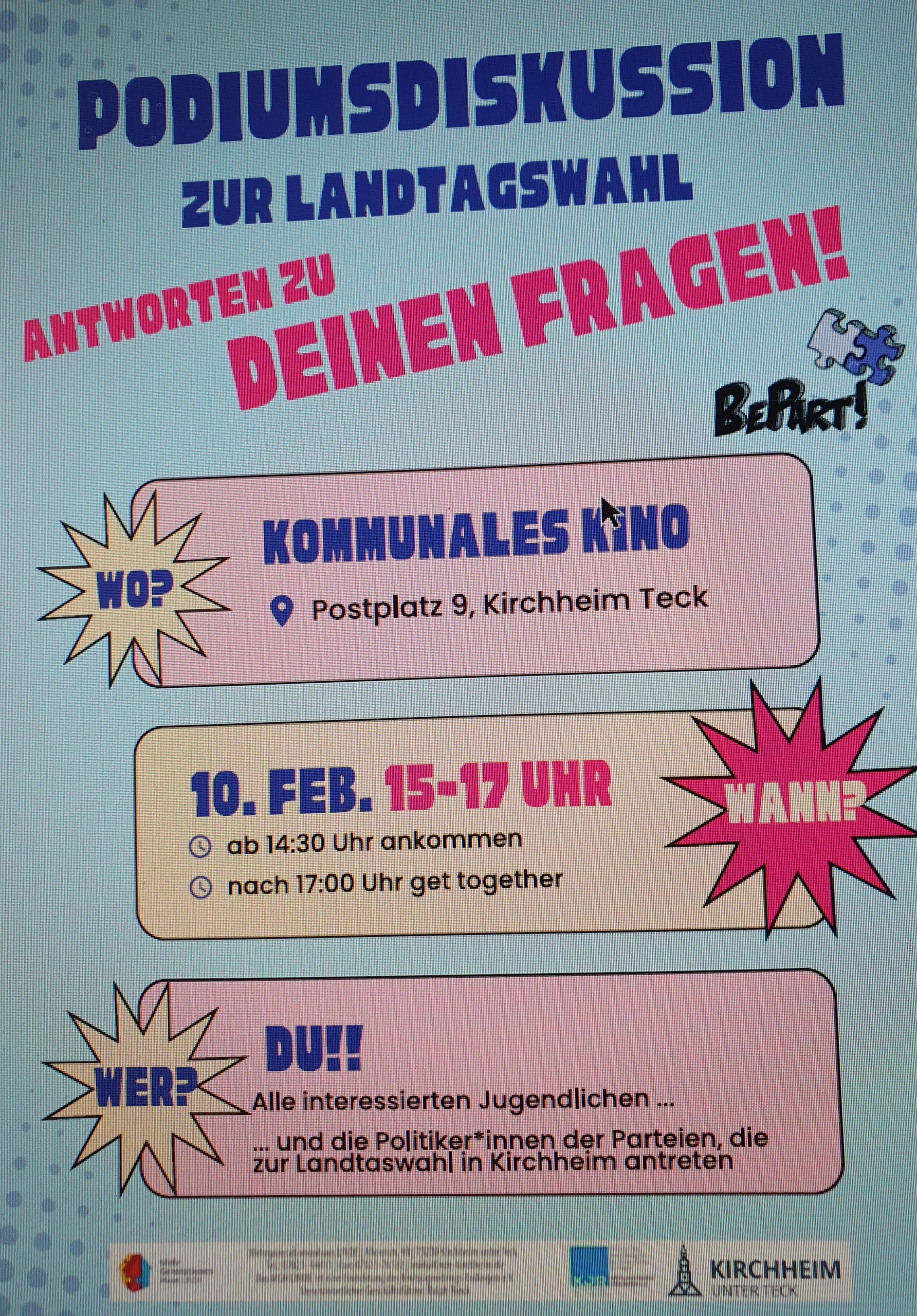 Podiumsdiskussion zur Landtagswahl für Jugendliche - Antworten zu Deinen Fragen