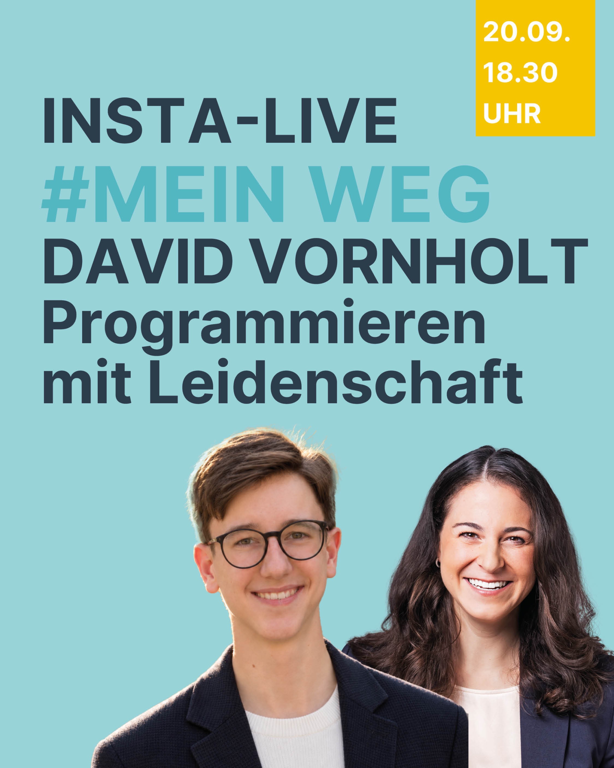 Insta-Live #meinweg mit David Vornholt - Programmieren mit Leidenschaft