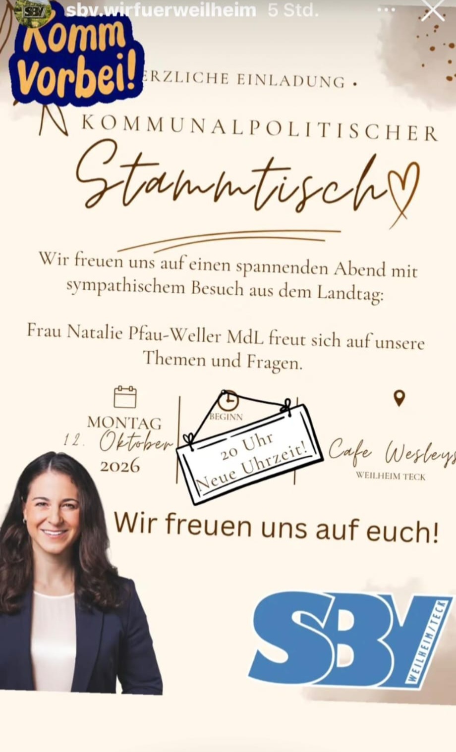Kommunalpolitischer Stammtisch SBV Weilheim